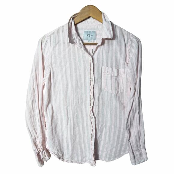 Rails Charli Striped Button-Up Women’s Top Size Small - Picture 5 of 11